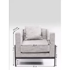 KARE Design Sessel-Sessel Loft Salt & Pepper