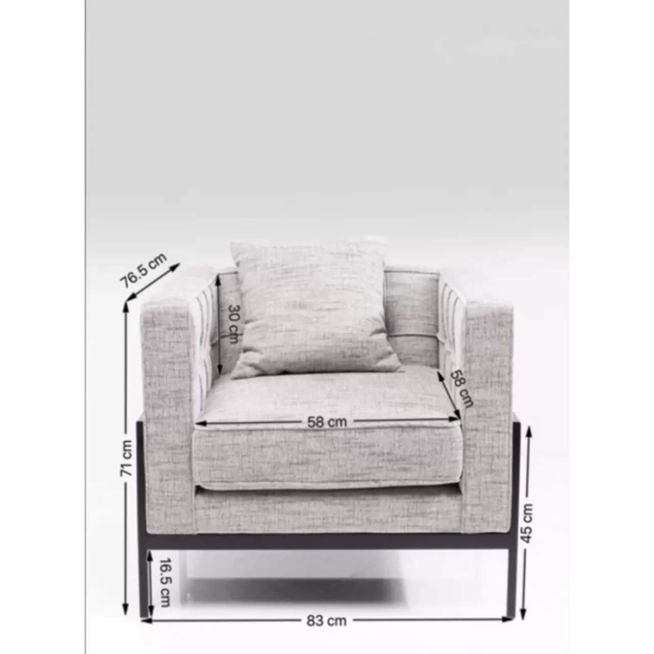 KARE Design Sessel-Sessel Loft Salt & Pepper