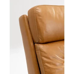 KARE Design Sessel-Sessel Mit Hocker Breno Braun