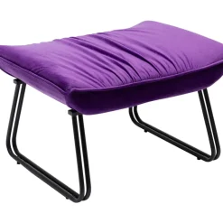 KARE Design Sessel-Sessel Mit Hocker Snuggle Lila (2/Tlg)