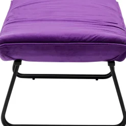 KARE Design Sessel-Sessel Mit Hocker Snuggle Lila (2/Tlg)
