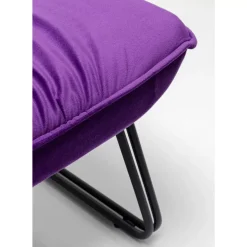 KARE Design Sessel-Sessel Mit Hocker Snuggle Lila (2/Tlg)