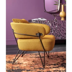 KARE Design Sessel-Sessel Peppo Gelb