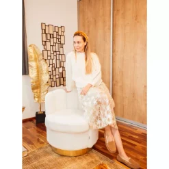 KARE Design Sessel-Sessel Silhouette Fur Weiss