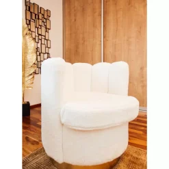 KARE Design Sessel-Sessel Silhouette Fur Weiss