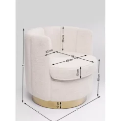 KARE Design Sessel-Sessel Silhouette Fur Weiss