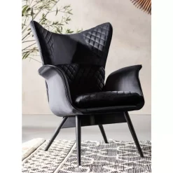KARE Design Sessel-Sessel Tudor Velvet Schwarz