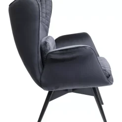 KARE Design Sessel-Sessel Tudor Velvet Schwarz