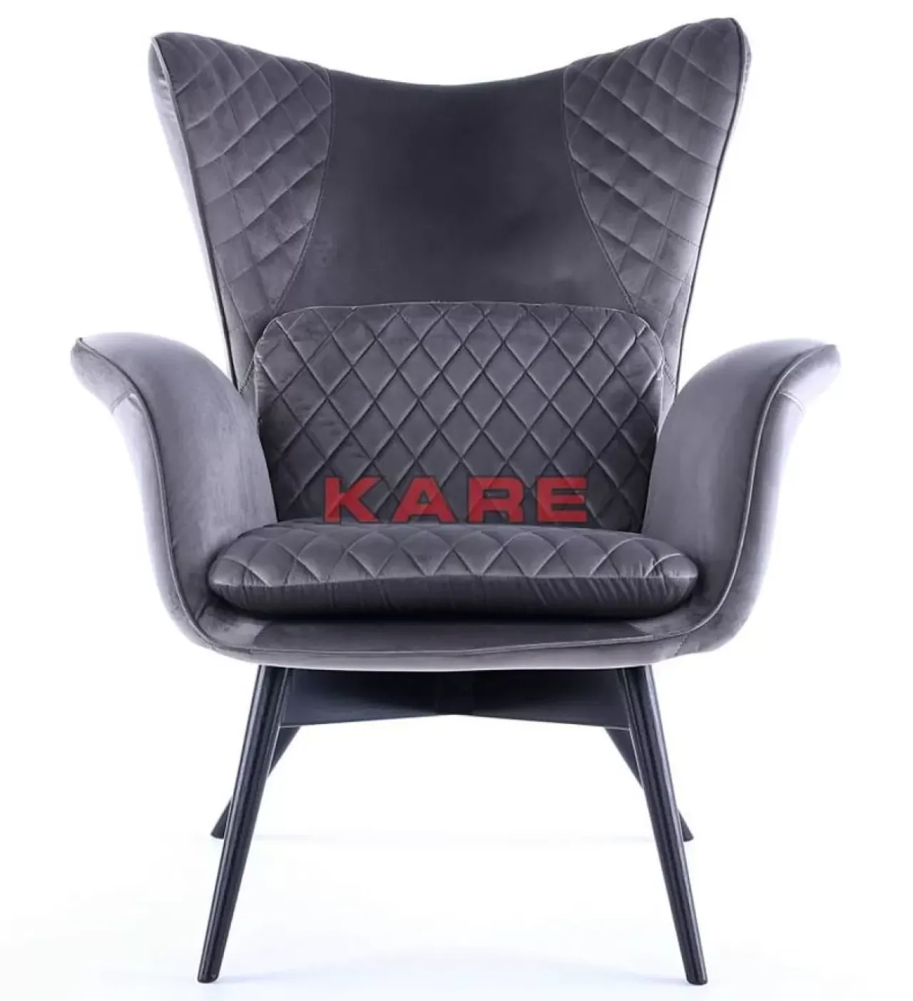 KARE Design Sessel-Sessel Tudor Velvet Silbergrau