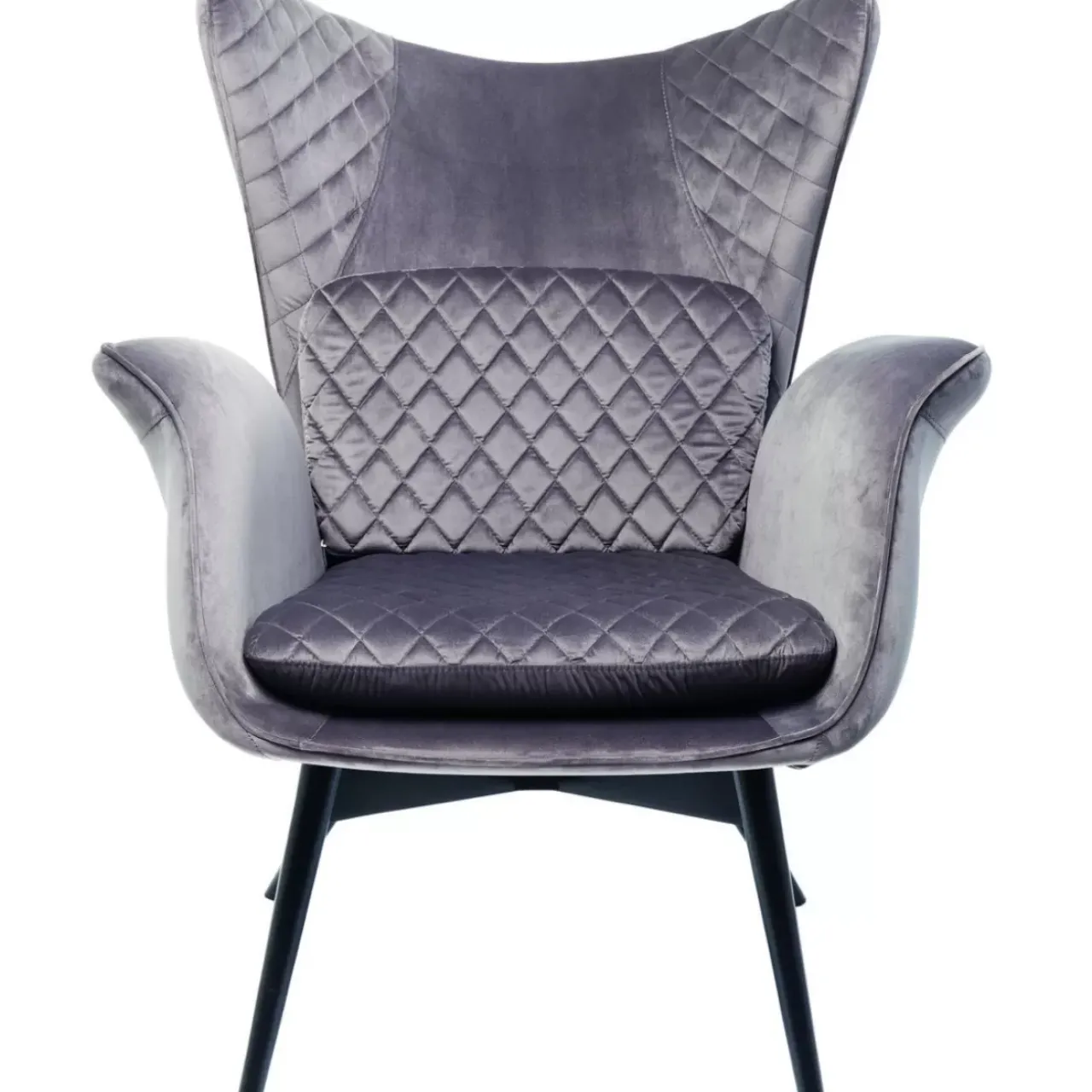 KARE Design Sessel-Sessel Tudor Velvet Silbergrau