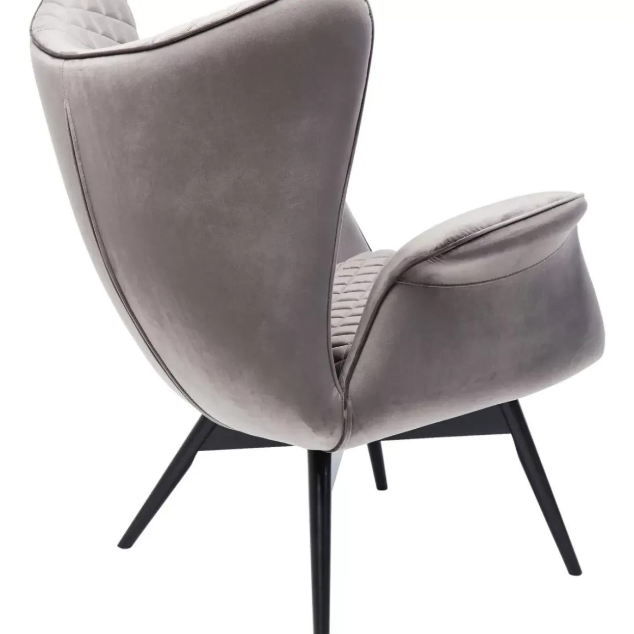 KARE Design Sessel-Sessel Tudor Velvet Silbergrau