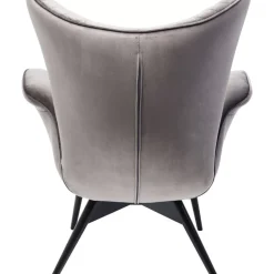 KARE Design Sessel-Sessel Tudor Velvet Silbergrau