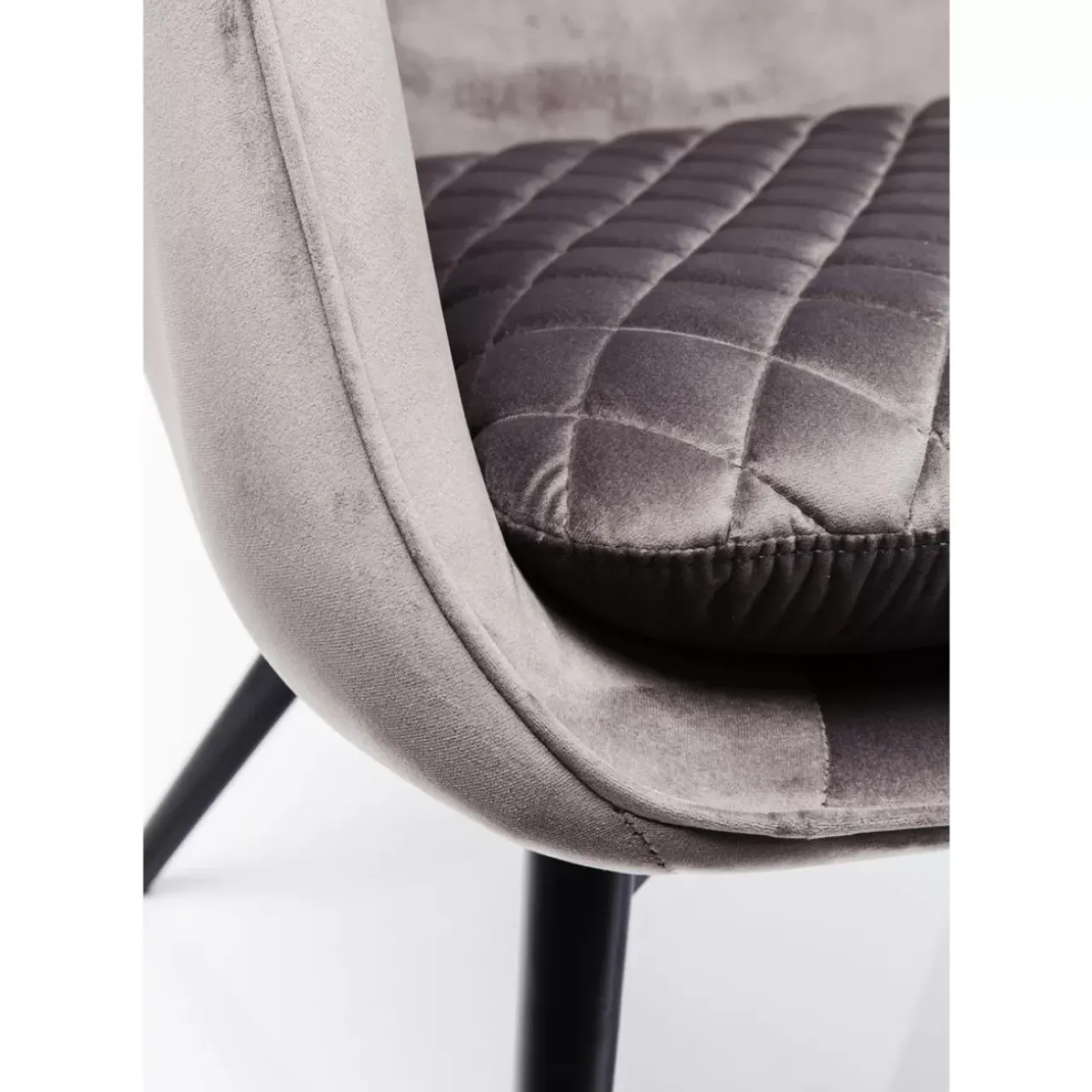 KARE Design Sessel-Sessel Tudor Velvet Silbergrau