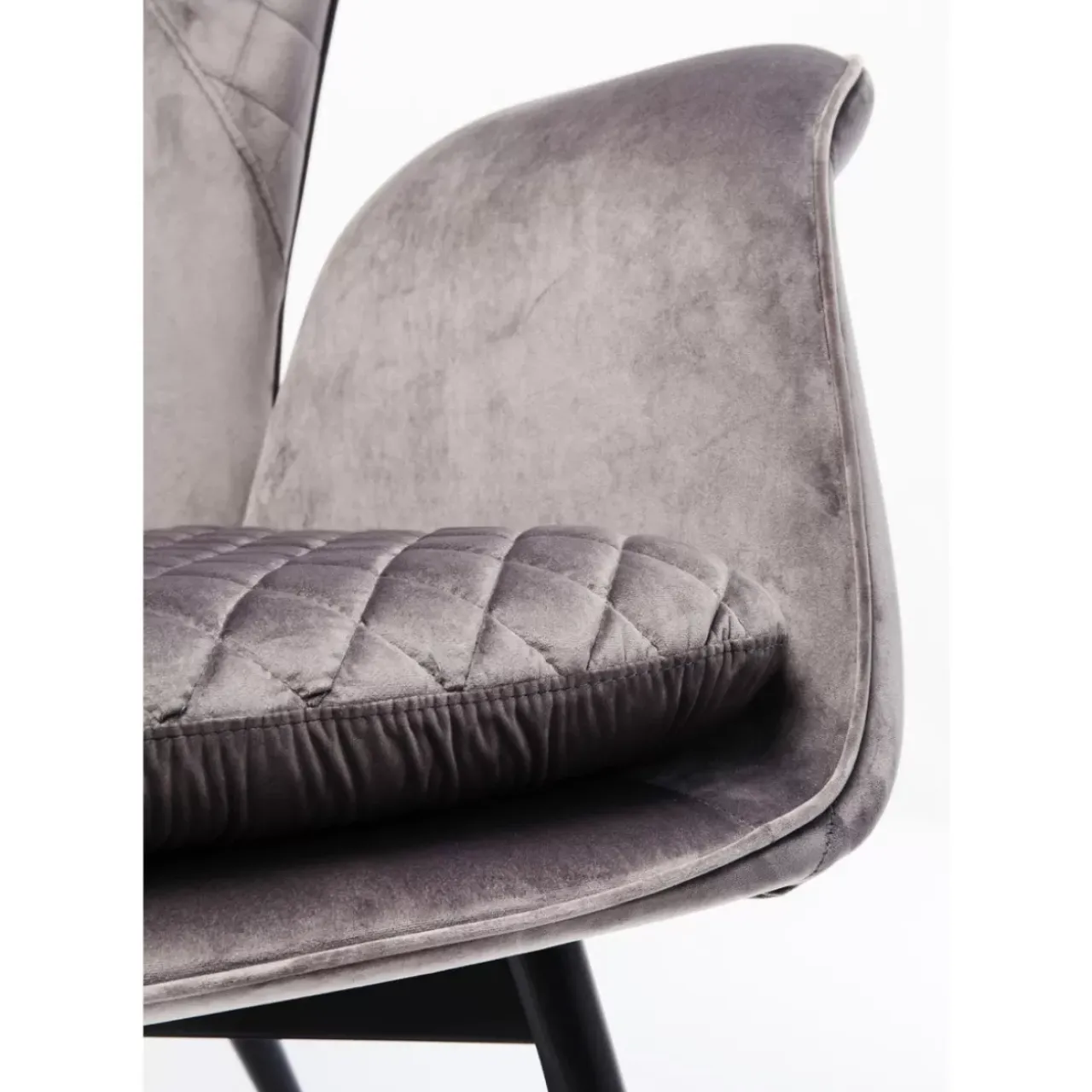 KARE Design Sessel-Sessel Tudor Velvet Silbergrau