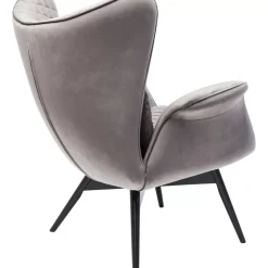 KARE Design Sessel-Sessel Tudor Velvet Silbergrau