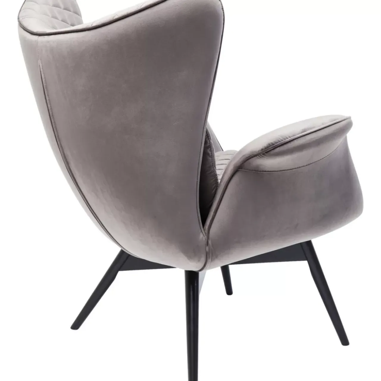 KARE Design Sessel-Sessel Tudor Velvet Silbergrau