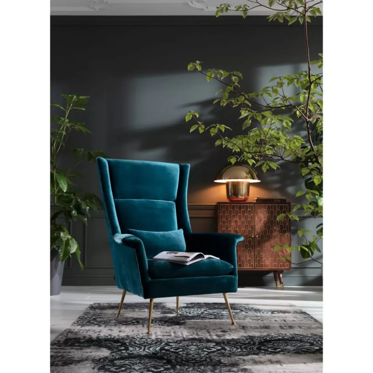 KARE Design Sessel-Sessel Vegas Forever Petrol