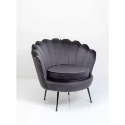 KARE Design Sessel-Sessel Water Lily Black Grau