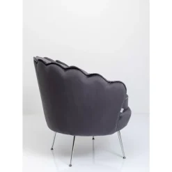 KARE Design Sessel-Sessel Water Lily Chrom Grau