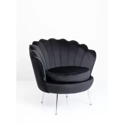 KARE Design Sessel-Sessel Water Lily Chrom Schwarz