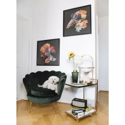 KARE Design Sessel-Sessel Water Lily Dunkel Grun