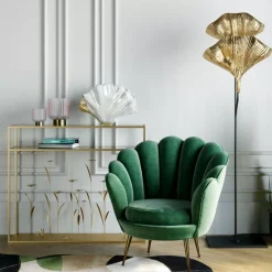 KARE Design Sessel-Sessel Water Lily Dunkel Grun