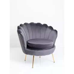 KARE Design Sessel-Sessel Water Lily Gold Grau