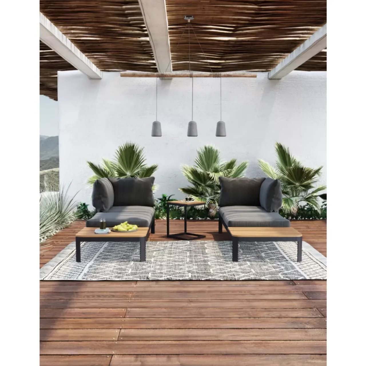 KARE Design Outdoormöbel-Set Happy Day Flexible (3-Tlg.)