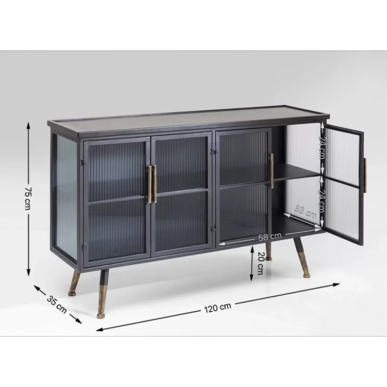 KARE Design Kommoden & Sideboards-Sideboard La Gomera 4 Turen