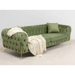 KARE Design Sofas & Couches-Sofa Bellissima 3-Sitzer Grun 240Cm