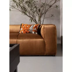 KARE Design Sofas & Couches-Sofa Cubetto 3-Sitzer Velvet Braun