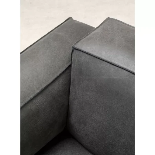 KARE Design Sofas & Couches-Sofa Henry 3-Sitzer Leder Grau