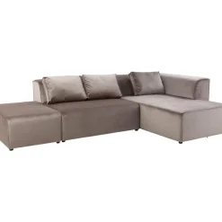 KARE Design Sofas & Couches-Sofa Infinity Velvet Taupe Rechts