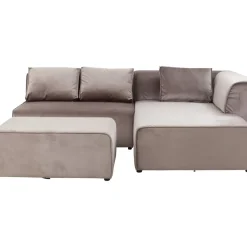 KARE Design Sofas & Couches-Sofa Infinity Velvet Taupe Rechts