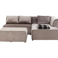 KARE Design Sofas & Couches-Sofa Infinity Velvet Taupe Rechts