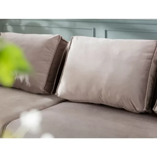 KARE Design Sofas & Couches-Sofa Infinity Velvet Taupe Rechts