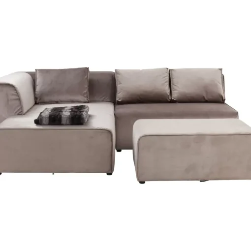 KARE Design Sofas & Couches-Sofa Infinity Velvet Taupe Links