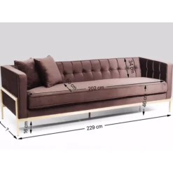 KARE Design Sofas & Couches-Sofa Loft 3-Sitzer Braun