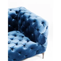 KARE Design Sofas & Couches-Sofa Look 2-Sitzer Velvet Blau