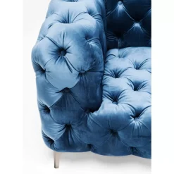 KARE Design Sofas & Couches-Sofa Look 2-Sitzer Velvet Blau