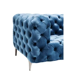 KARE Design Sofas & Couches-Sofa Look 2-Sitzer Velvet Blau