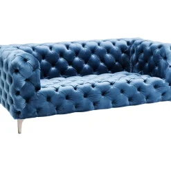 KARE Design Sofas & Couches-Sofa Look 2-Sitzer Velvet Blau