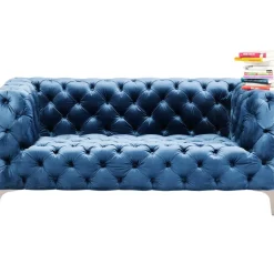KARE Design Sofas & Couches-Sofa Look 2-Sitzer Velvet Blau