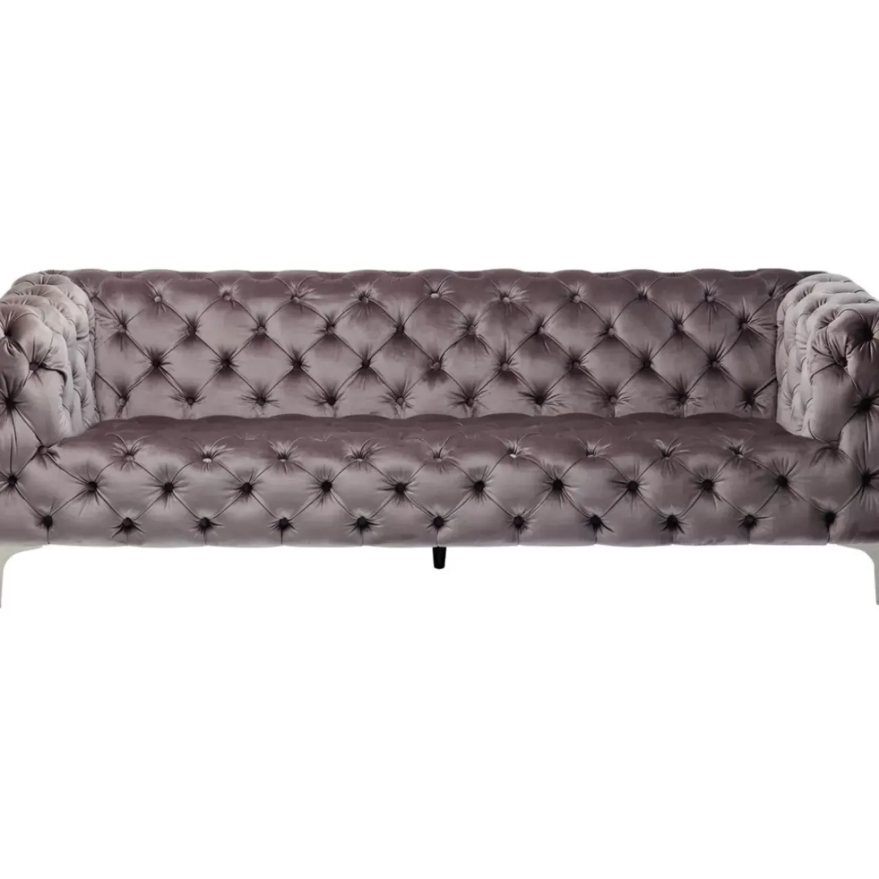 KARE Design Sofas & Couches-Sofa Look 3-Sitzer Velvet Grau