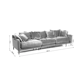 KARE Design Sofas & Couches-Sofa Lullaby 3-Sitzer Petrol