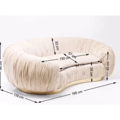 KARE Design Sofas & Couches-Sofa Perugia 2-Sitzer Creme