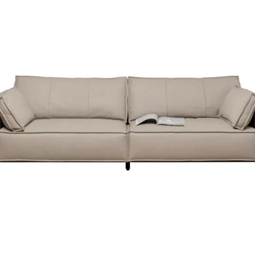 KARE Design Sofas & Couches-Sofa 3-Sitzer Victor Leder Grau 233Cm