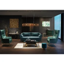 KARE Design Sofas & Couches-Sofa Vegas Forever 3-Sitzer Petrol