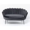 KARE Design Sofas & Couches-Sofa Water Lily 2-Sitzer Black Grau