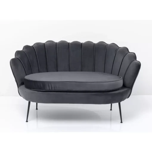 KARE Design Sofas & Couches-Sofa Water Lily 2-Sitzer Black Grau